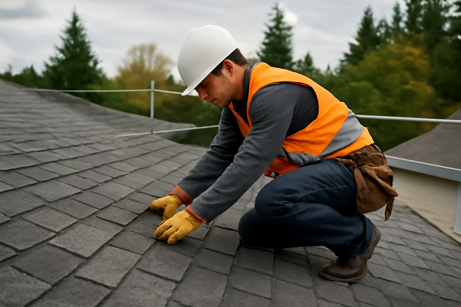 Professional roofing work related to roofing warranties