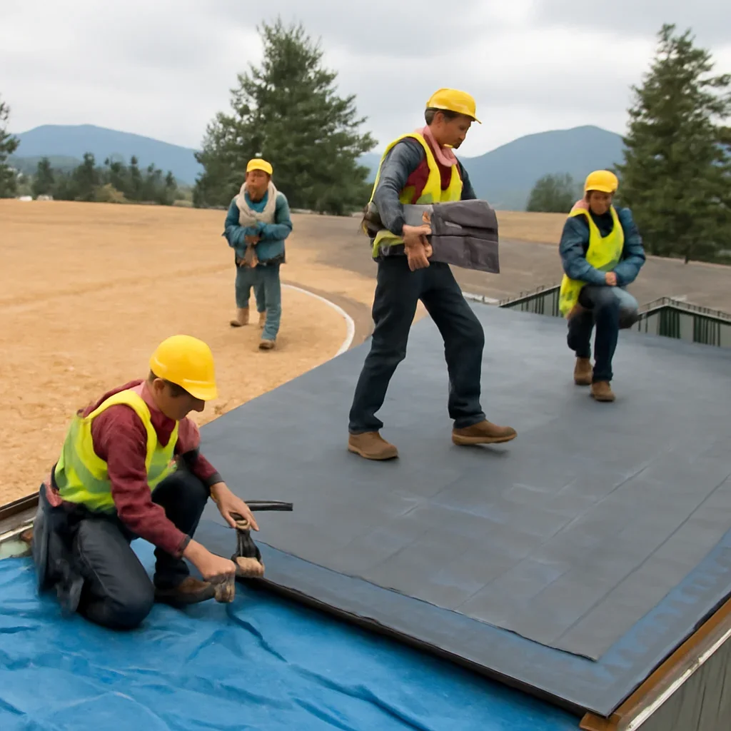 Organized work process for roofing warranties