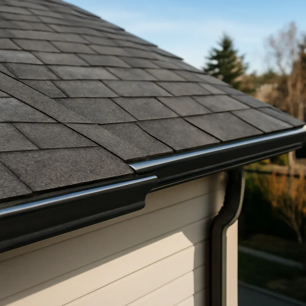 Completed roofing detail associated with winter roof repair
